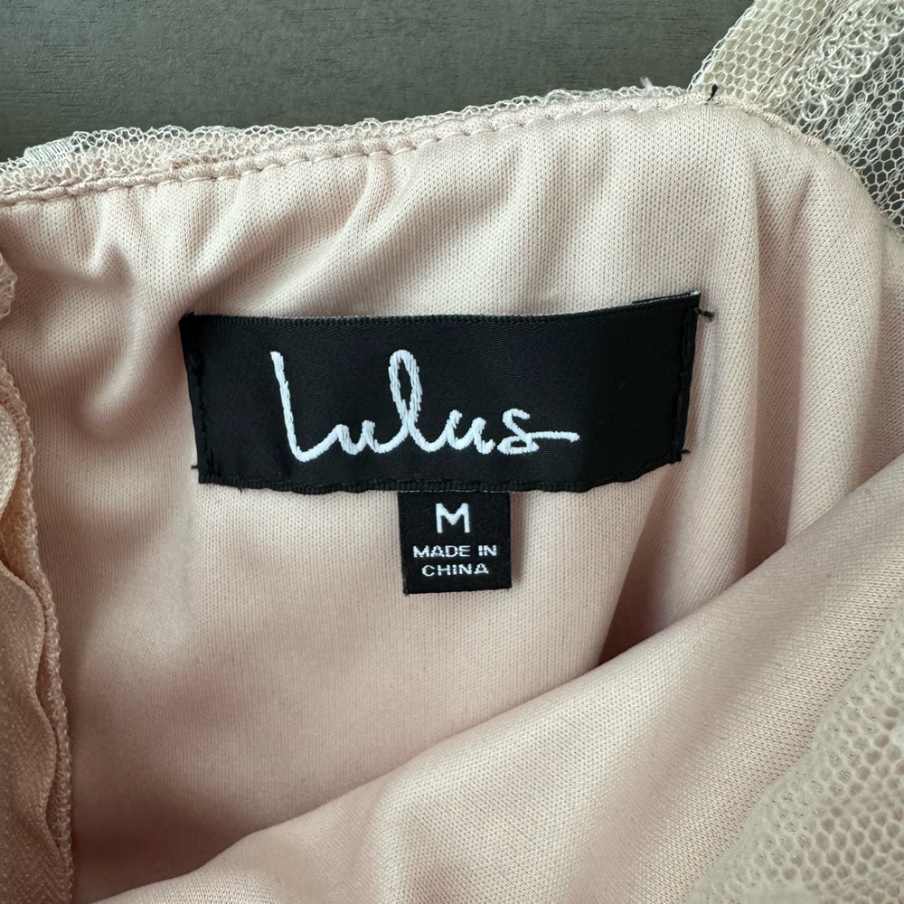 Lulu's Cream Ruched Crop Blouse - Picture 4 of 5